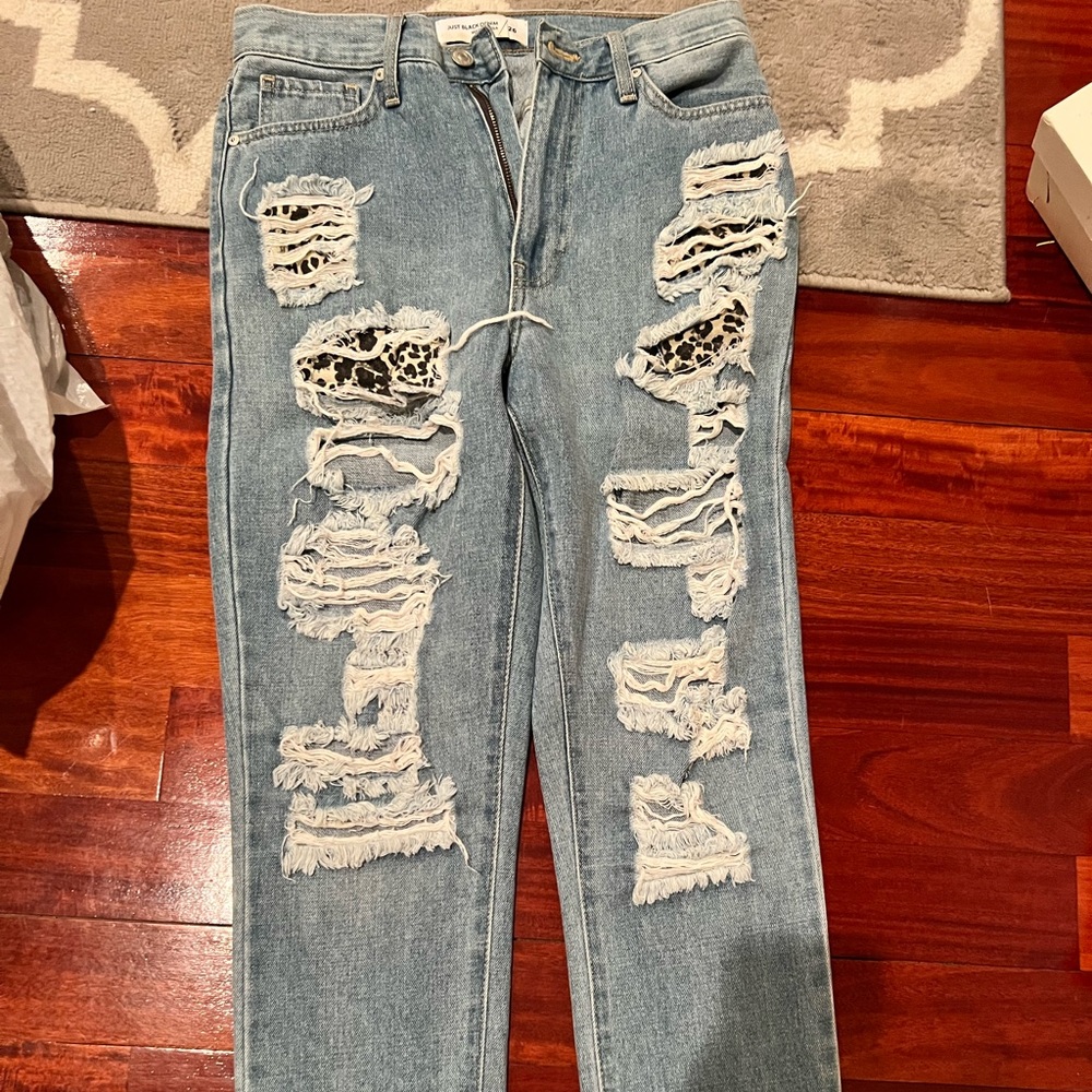 just black denim jeans
